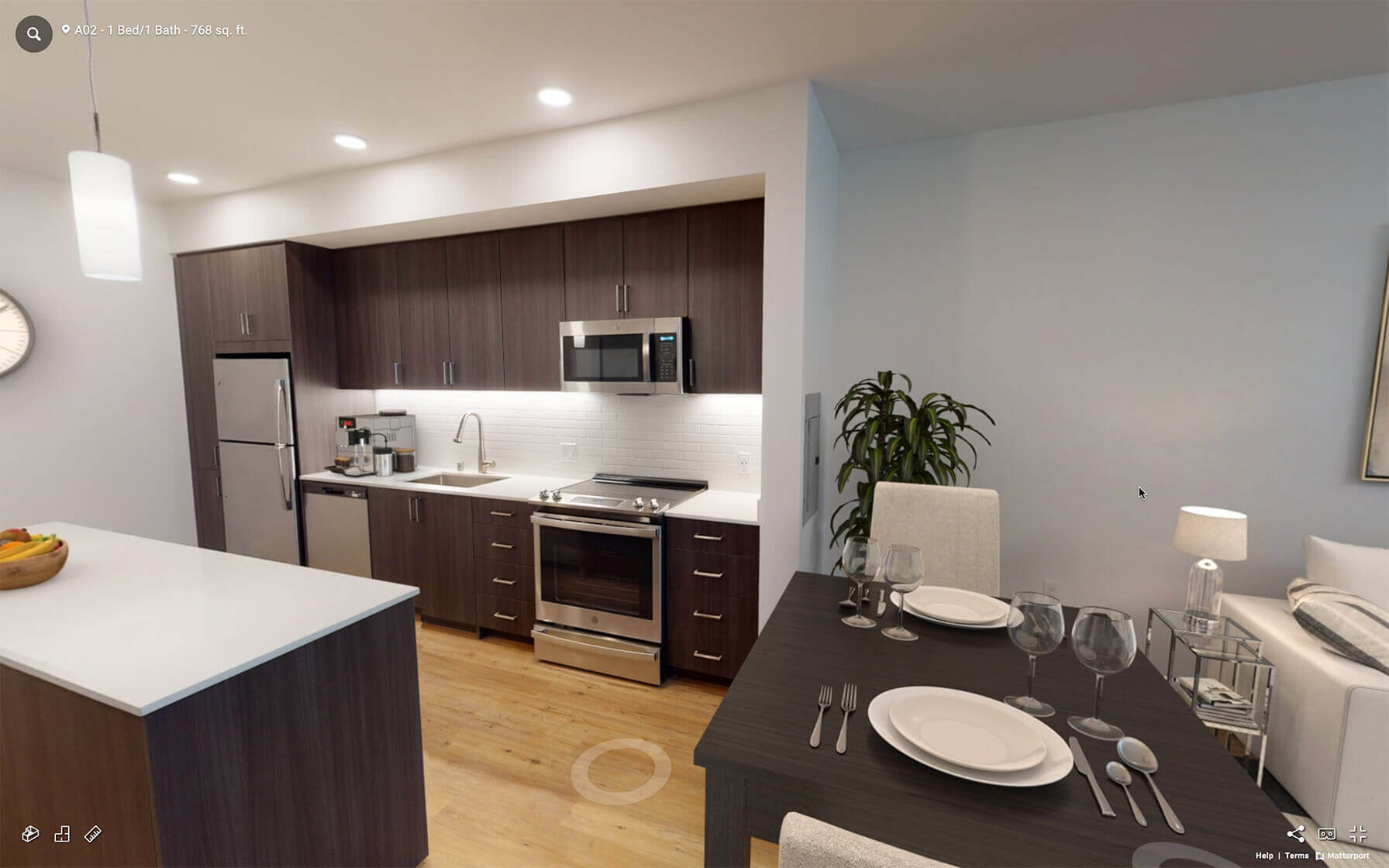 dining room and kitchen