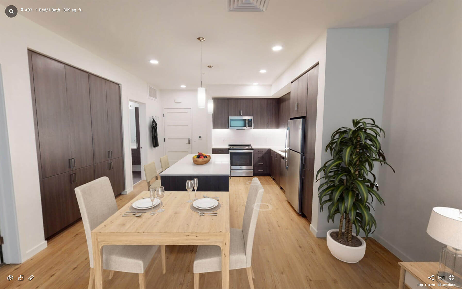 kitchen and dining room