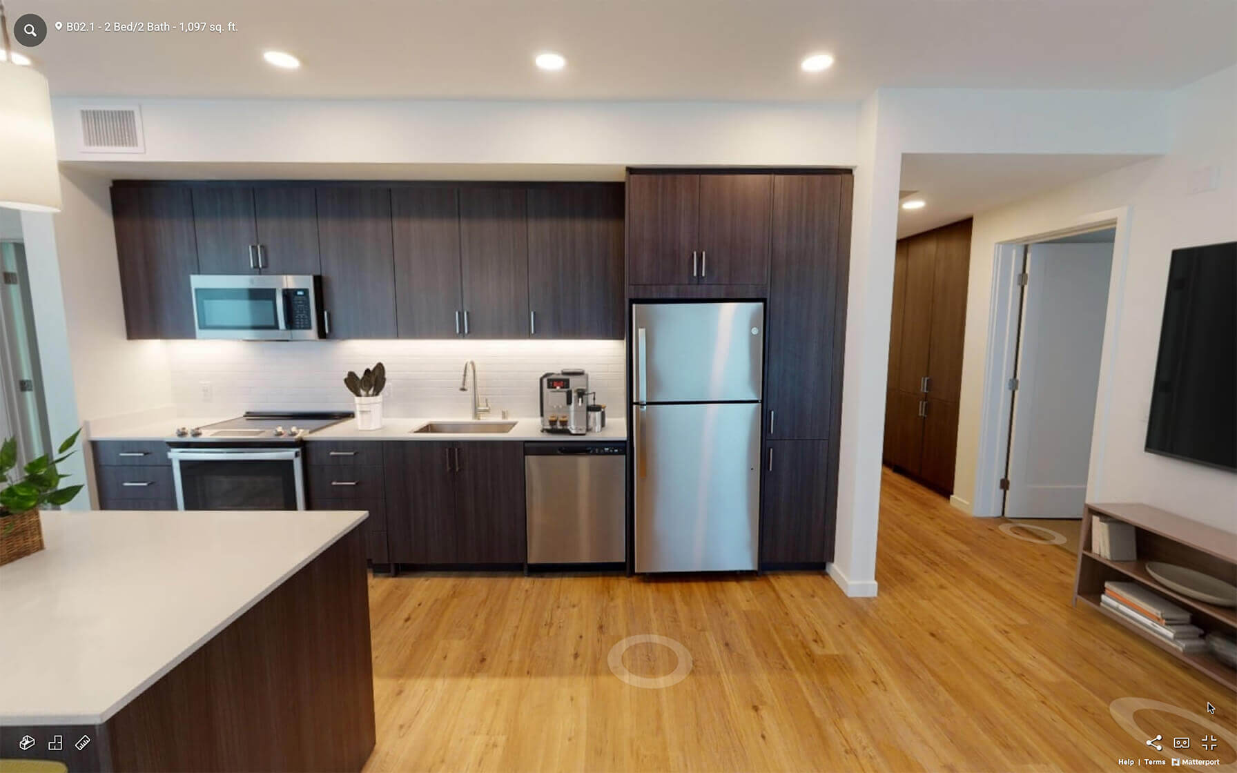 kitchen and hallway